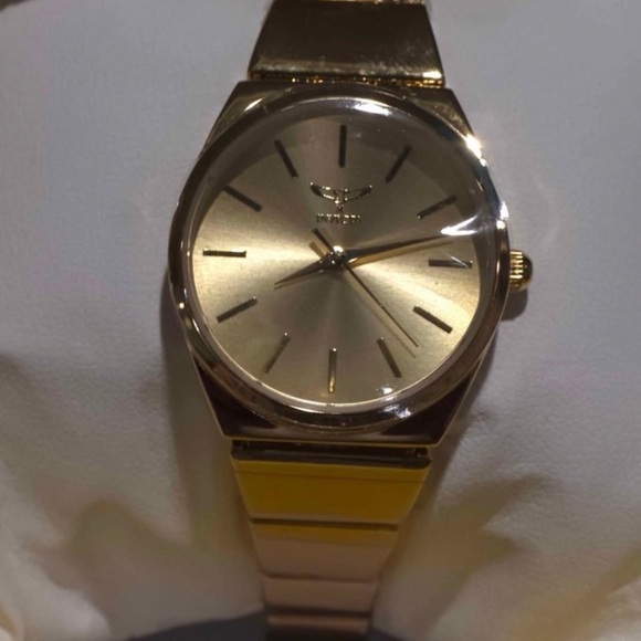 Gold Watch with Logo
